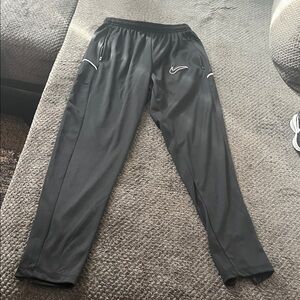Nike Black Athletic Pants with White Accents